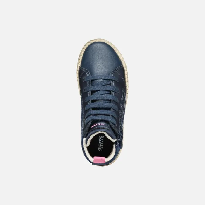 Geox Sneakers MIRROLESS GIRL Navy High Top Sneakers Navy 8211 Kids