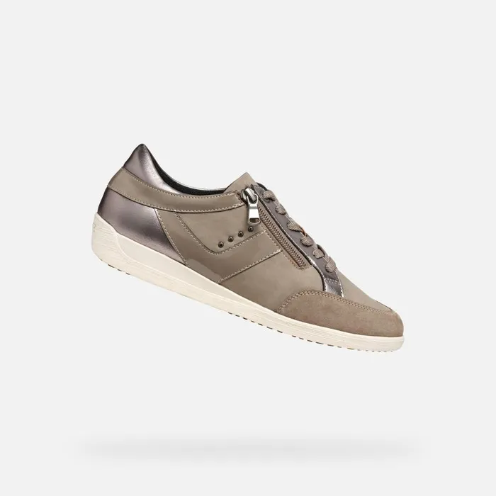 Geox Sneakers MYRIA WOMAN GunTaupe Low Top Sneakers Guntaupe 8211 Woman