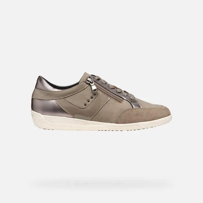 Geox Sneakers MYRIA WOMAN GunTaupe Low Top Sneakers Guntaupe 8211 Woman
