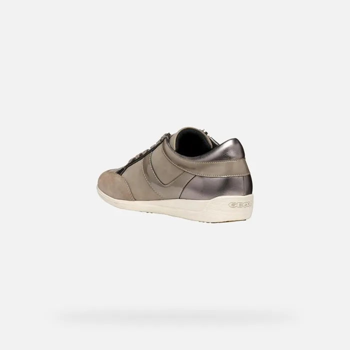 Geox Sneakers MYRIA WOMAN GunTaupe Low Top Sneakers Guntaupe 8211 Woman