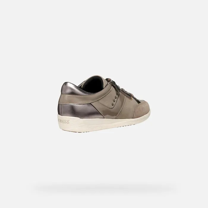 Geox Sneakers MYRIA WOMAN GunTaupe Low Top Sneakers Guntaupe 8211 Woman