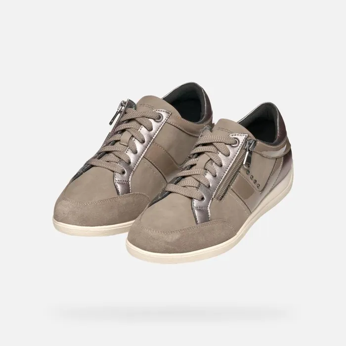 Geox Sneakers MYRIA WOMAN GunTaupe Low Top Sneakers Guntaupe 8211 Woman