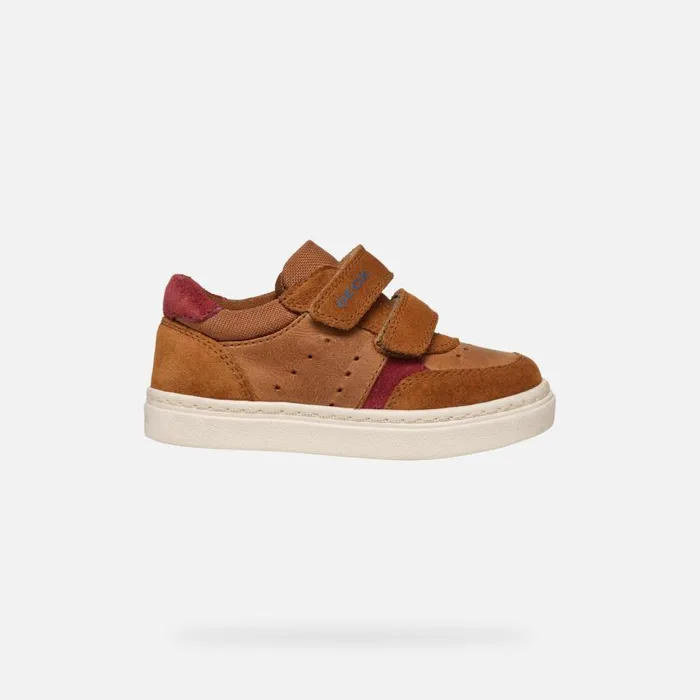 Geox Sneakers NASHIK TODDLER BOY Light BrownBordeaux Low Top Sneakers Light Brownbordeaux 8211 Kids