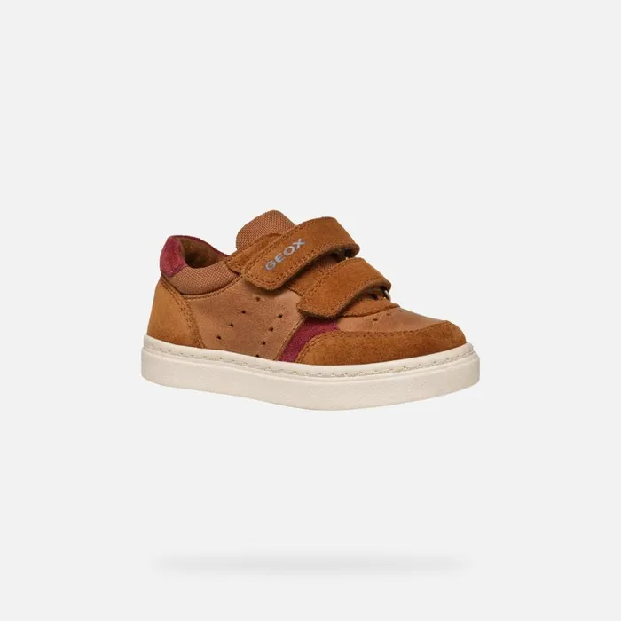 Geox Sneakers NASHIK TODDLER BOY Light BrownBordeaux Low Top Sneakers Light Brownbordeaux 8211 Kids