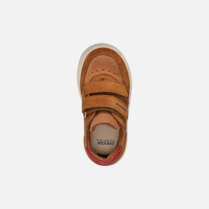 Geox Sneakers NASHIK TODDLER BOY Light BrownBordeaux Low Top Sneakers Light Brownbordeaux 8211 Kids