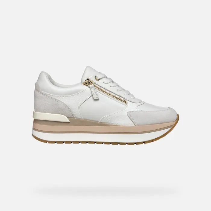 Geox Sneakers NEW KENCY WOMAN WhiteOff White Low Top Sneakers Whiteoff White 8211 Woman