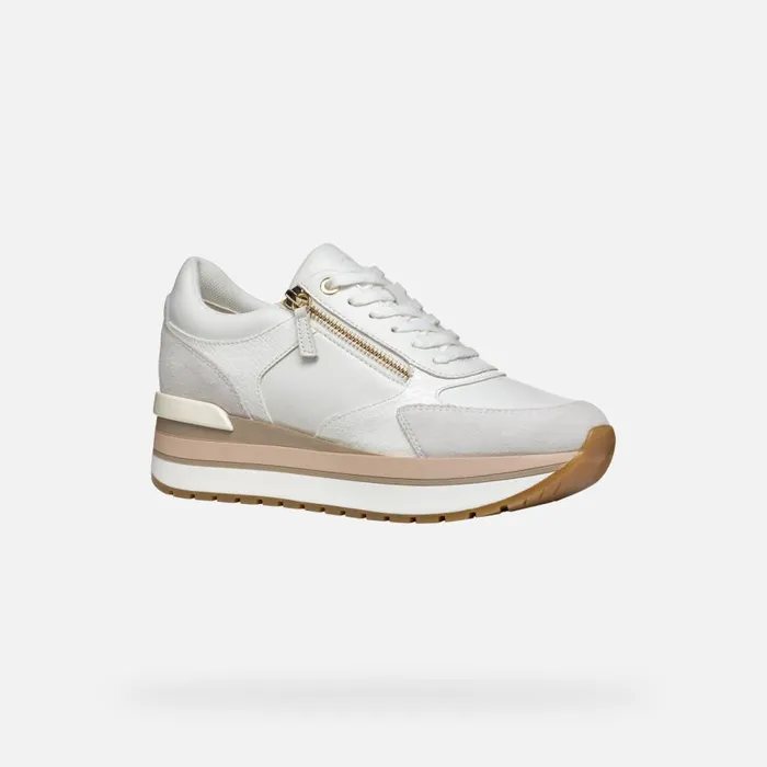 Geox Sneakers NEW KENCY WOMAN WhiteOff White Low Top Sneakers Whiteoff White 8211 Woman