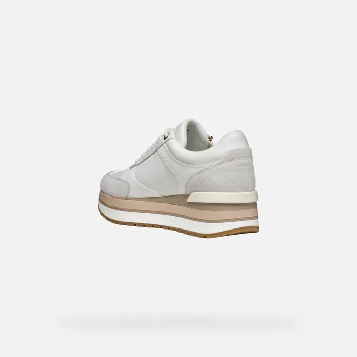 Geox Sneakers NEW KENCY WOMAN WhiteOff White Low Top Sneakers Whiteoff White 8211 Woman