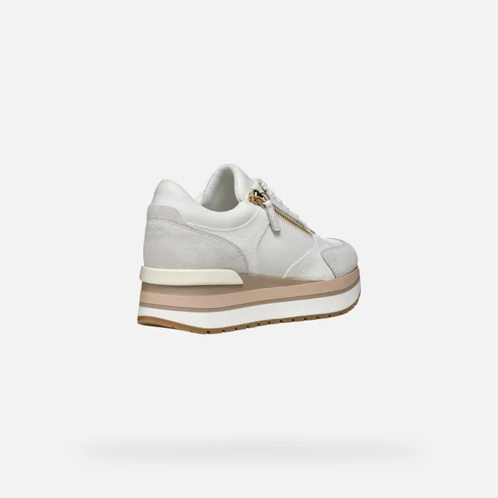 Geox Sneakers NEW KENCY WOMAN WhiteOff White Low Top Sneakers Whiteoff White 8211 Woman
