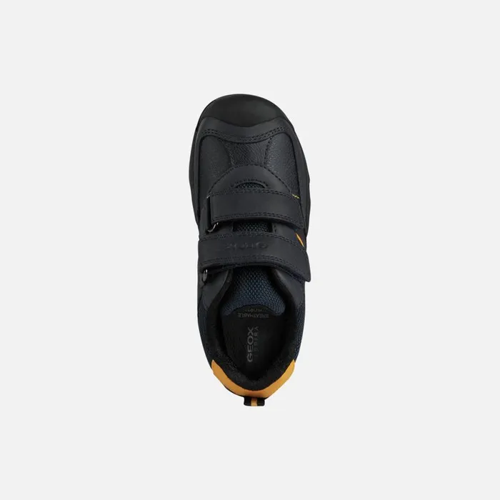 Geox Sneakers NEW SAVAGE A Velcro Shoes Navy Junior Boy Geox Navyochreyellow 8211 Kids