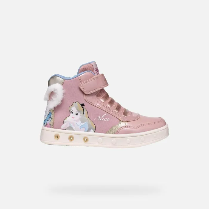 Geox Sneakers SKYLIN JUNIOR Light RosePlatinum Alice 8211 Disney Light Roseplatinum 8211 Kids