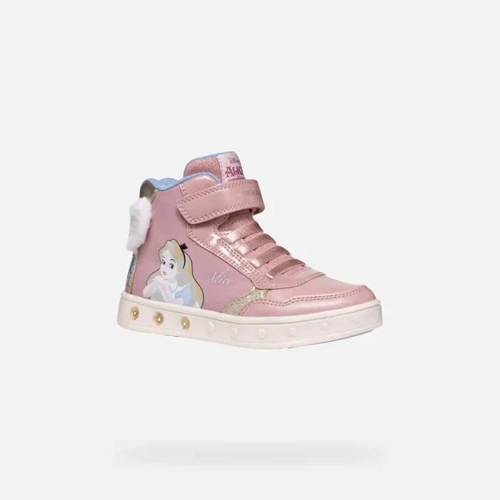 Geox Sneakers SKYLIN JUNIOR Light RosePlatinum Alice 8211 Disney Light Roseplatinum 8211 Kids