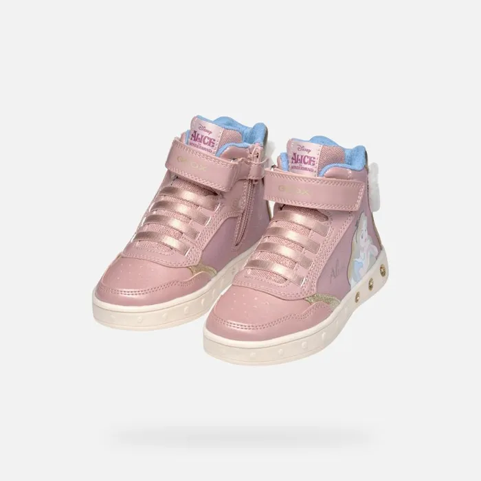 Geox Sneakers SKYLIN JUNIOR Light RosePlatinum Alice 8211 Disney Light Roseplatinum 8211 Kids