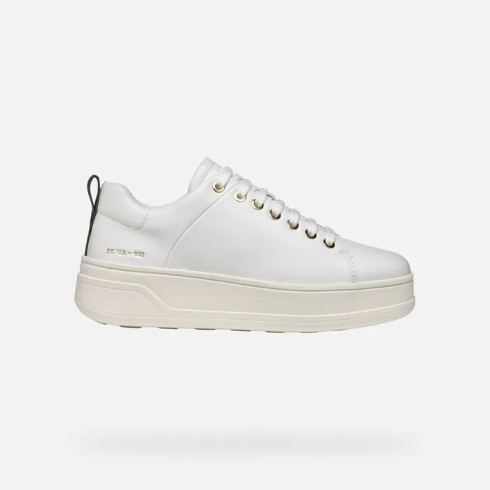 Geox Sneakers SPHERICA ECUB2 WOMAN White Platform Trainers White 8211 Woman