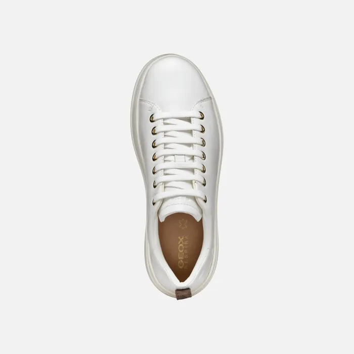 Geox Sneakers SPHERICA ECUB2 WOMAN White Platform Trainers White 8211 Woman
