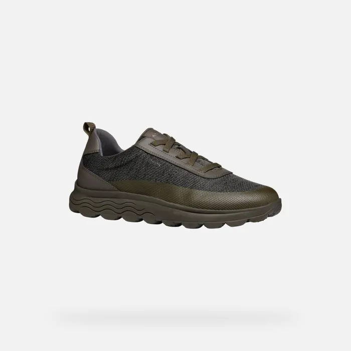 Geox Sneakers SPHERICA MAN Light Olive Green Low Top Sneakers Light Olive Green 8211 Man