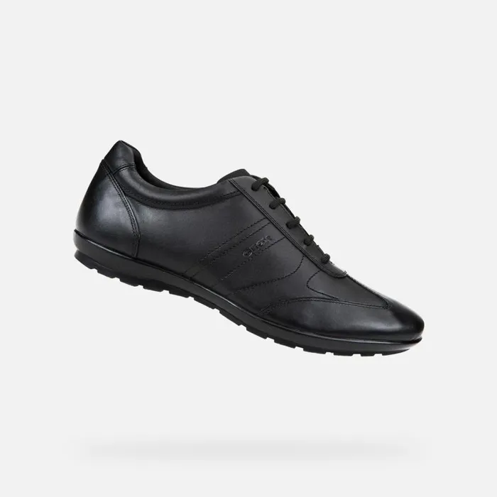 Geox Sneakers SYMBOL Men039s Black Leather Shoes Online Black 8211 Man