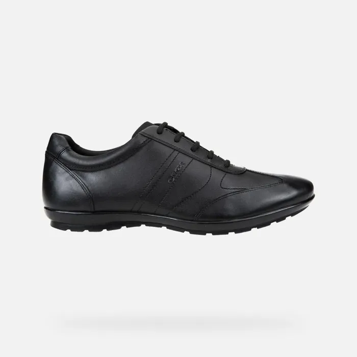 Geox Sneakers SYMBOL Men039s Black Leather Shoes Online Black 8211 Man
