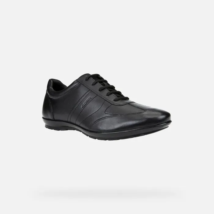 Geox Sneakers SYMBOL Men039s Black Leather Shoes Online Black 8211 Man