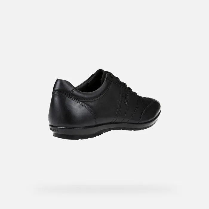 Geox Sneakers SYMBOL Men039s Black Leather Shoes Online Black 8211 Man