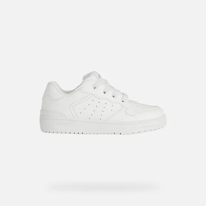 Geox Sneakers WASHIBA Kids039s White Low Top Sneakers Online White 8211 Kids