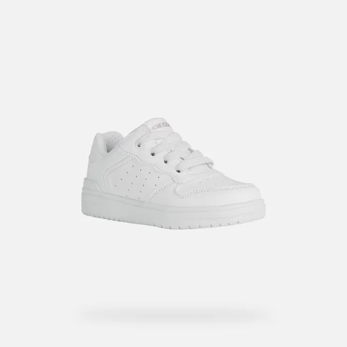 Geox Sneakers WASHIBA Kids039s White Low Top Sneakers Online White 8211 Kids