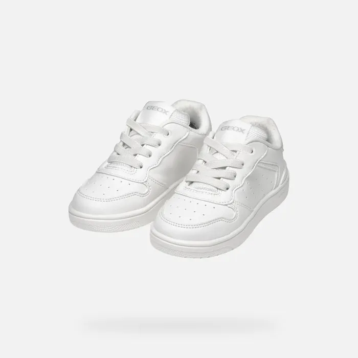 Geox Sneakers WASHIBA Kids039s White Low Top Sneakers Online White 8211 Kids