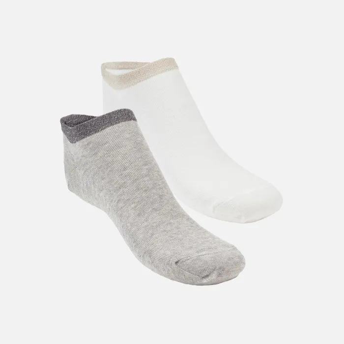 Geox Socks NOSHOW 2PACK Short Socks Grey Woman Geox Greywhite 8211 Woman