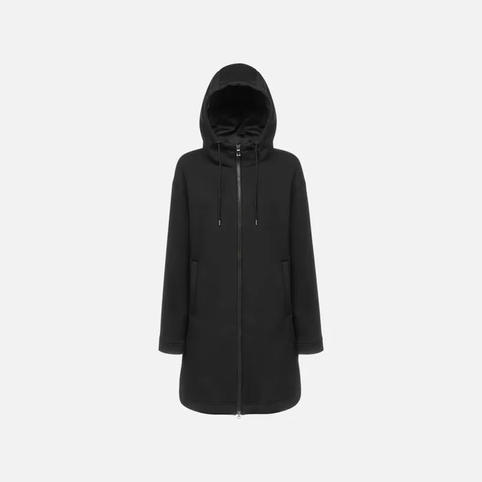 Geox Sweatshirts And Hoodies SWEATER WOMAN Black Hoodie Black 8211 Woman