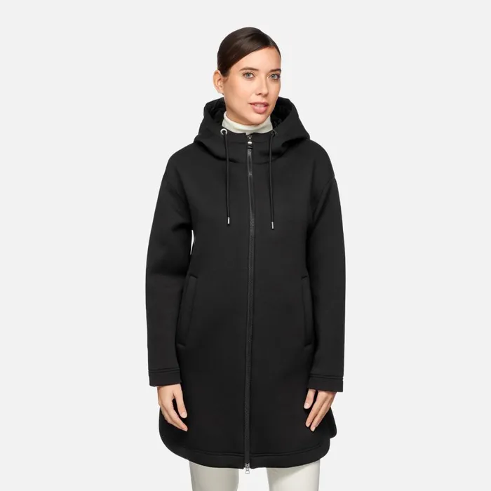 Geox Sweatshirts And Hoodies SWEATER WOMAN Black Hoodie Black 8211 Woman