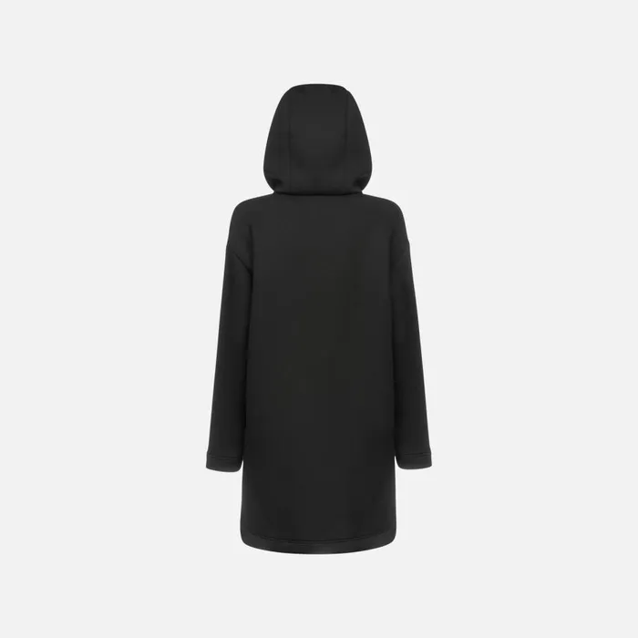 Geox Sweatshirts And Hoodies SWEATER WOMAN Black Hoodie Black 8211 Woman