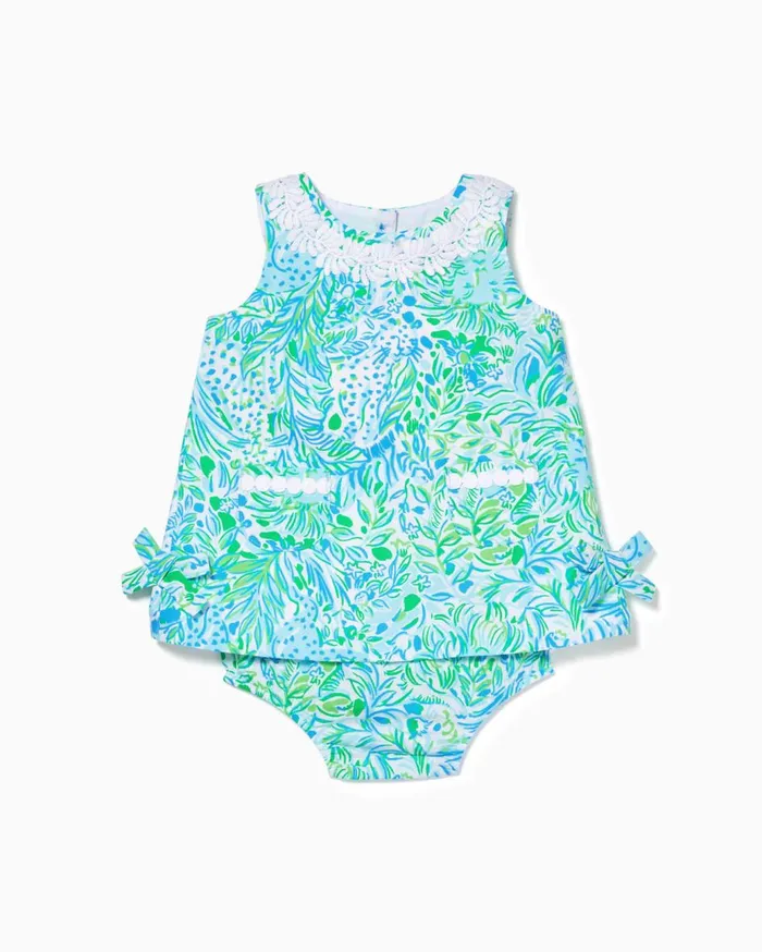 Girls Lilly Pulitzer Girls Dresses and Rompers Baby Lilly Infant Shift Dress Hydra Blue Dandy Lions Girls Lilly Pulitzer Girls Dresses and Rompers Baby Lilly Infant Shift Dress Hydra Blue Dandy Lions