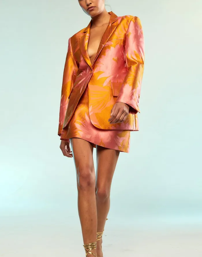 Harper Jacquard Blazer 8211 Sorbet Women Cynthia Rowley Jackets and Coats