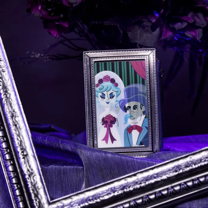 Haunted Mansion The Black Widow Bride Portrait Lenticular Card Holder Unisex Loungefly Bags and Wallets Haunted Mansion The Black Widow Bride Portrait Lenticular Card Holder Unisex Loungefly Bags and Wallets