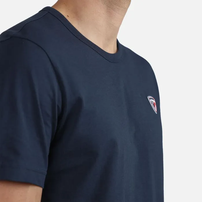 Herren Polos Und TShirts Rossignol Einfarbiges Logo HerrenTShirt Darknavy715