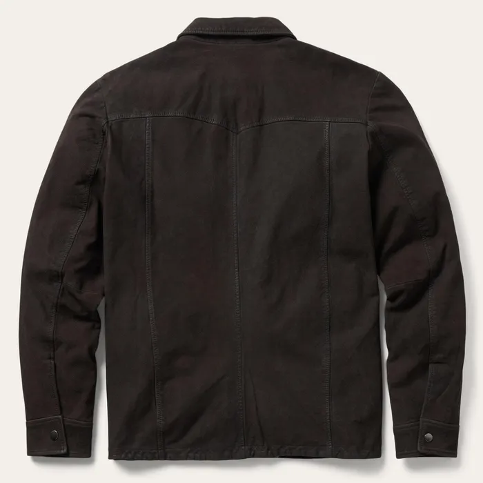 Jackets Men Stetson Leather Western Shirt Jacket Brown