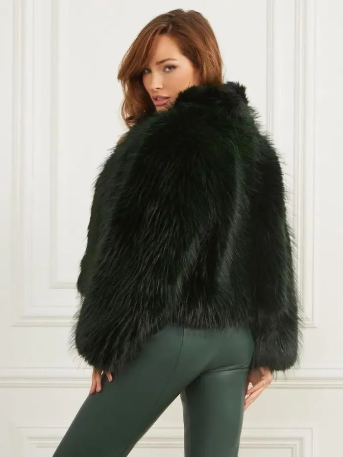 Jackets Women Marciano Lula FauxFur Coat Dark Tormalite Multi Jackets Women Marciano Lula FauxFur Coat Dark Tormalite Multi