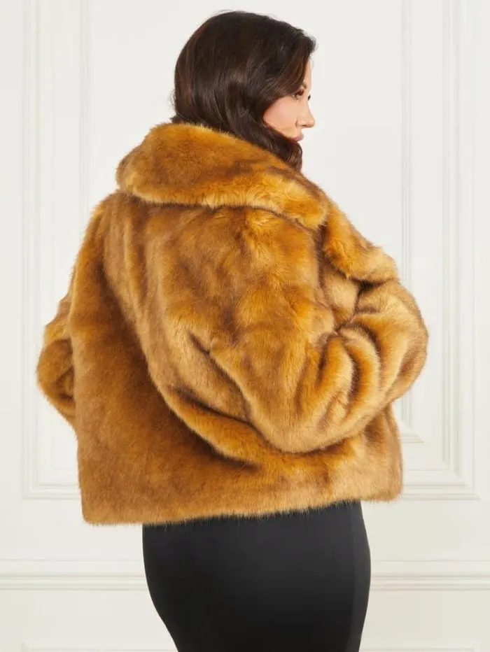 Jackets Women Marciano New Gwenda FauxFur Jacket Camel Jackets Women Marciano New Gwenda FauxFur Jacket Camel
