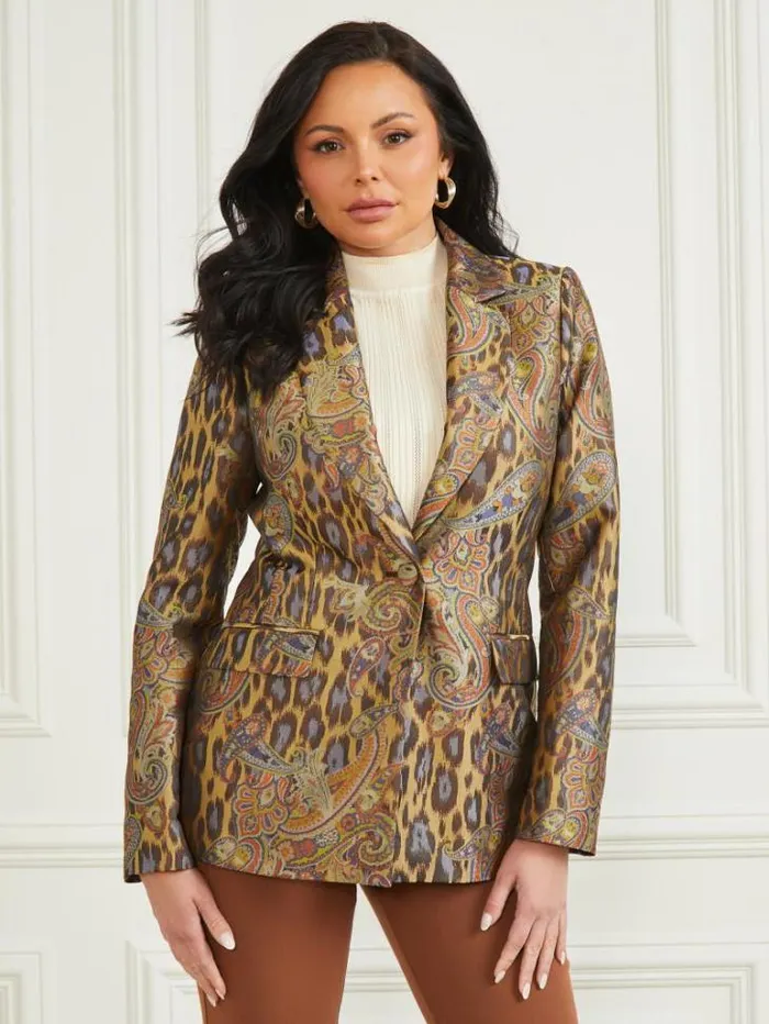 Jackets Women Marciano Phoenix Rising Jacquard Blazer Phoenix Rising Jacquard