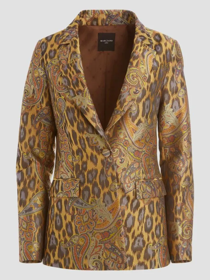 Jackets Women Marciano Phoenix Rising Jacquard Blazer Phoenix Rising Jacquard
