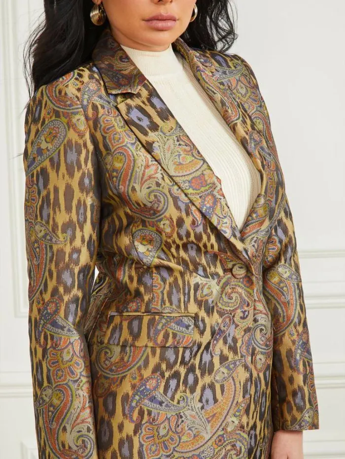 Jackets Women Marciano Phoenix Rising Jacquard Blazer Phoenix Rising Jacquard