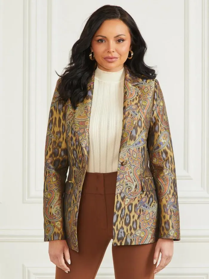 Jackets Women Marciano Phoenix Rising Jacquard Blazer Phoenix Rising Jacquard