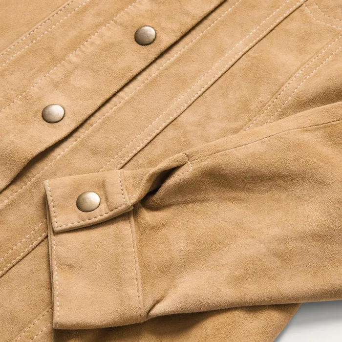 Jackets Women Stetson Suede Denim Shirt Jacket Brown