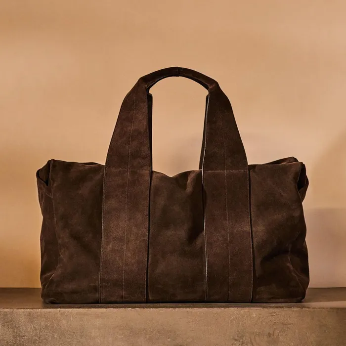 James Perse Duffel Bags Suede Montecito Weekend Bag Cafe 8211 Women