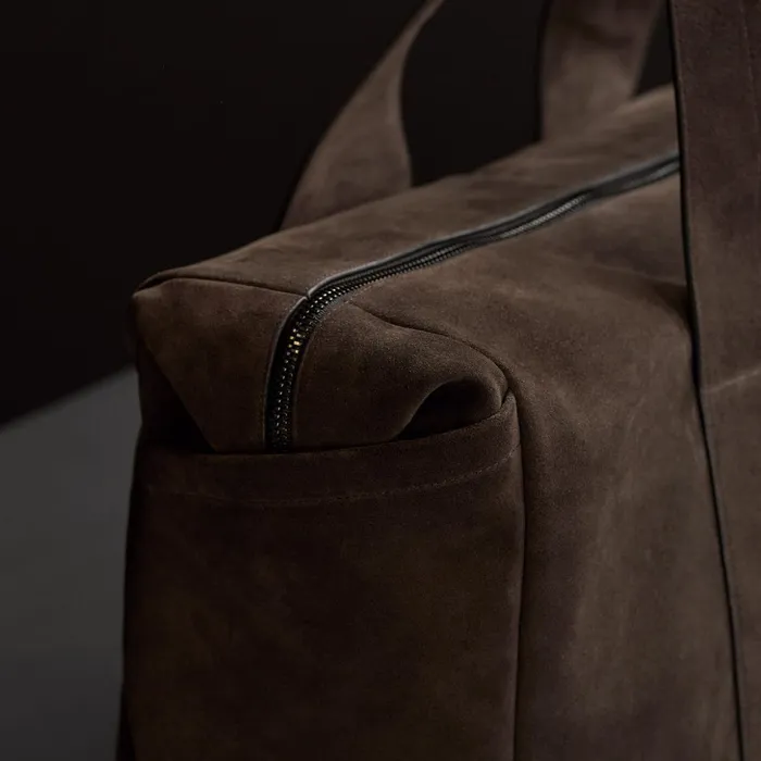 James Perse Duffel Bags Suede Montecito Weekend Bag Cafe 8211 Women