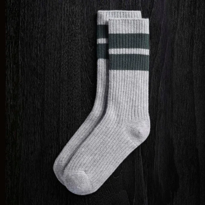 James Perse Lounge Long Chunky Cashmere Sock Heather Greycanopy 8211 MenWomen James Perse Lounge Long Chunky Cashmere Sock Heather Greycanopy 8211 MenWomen