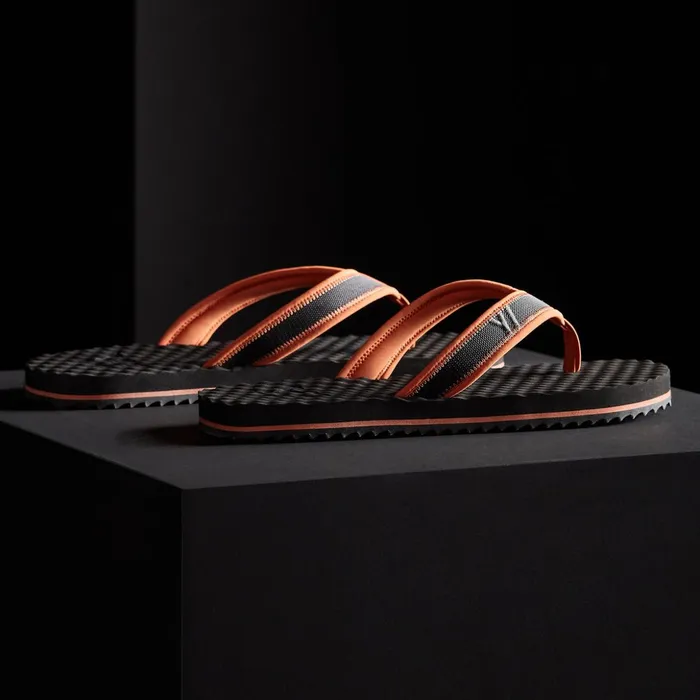 James Perse Sandals MenSINGLEQUOTEADDEDs Sport Flip Flop Blackburnt Orange 8211 Men