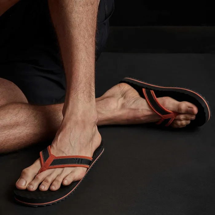 James Perse Sandals MenSINGLEQUOTEADDEDs Sport Flip Flop Blackburnt Orange 8211 Men