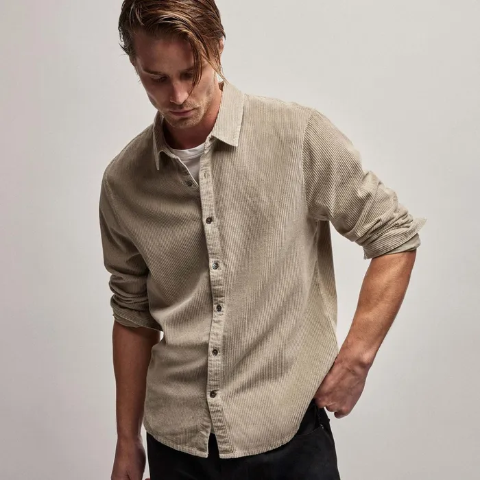 James Perse Shirting Corduroy Shirt Toast Pigment 8211 Men