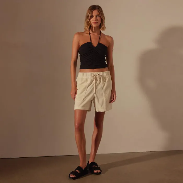 James Perse Shorts Lightweight Wide Cord Short Canvas Pigment 8211 Women